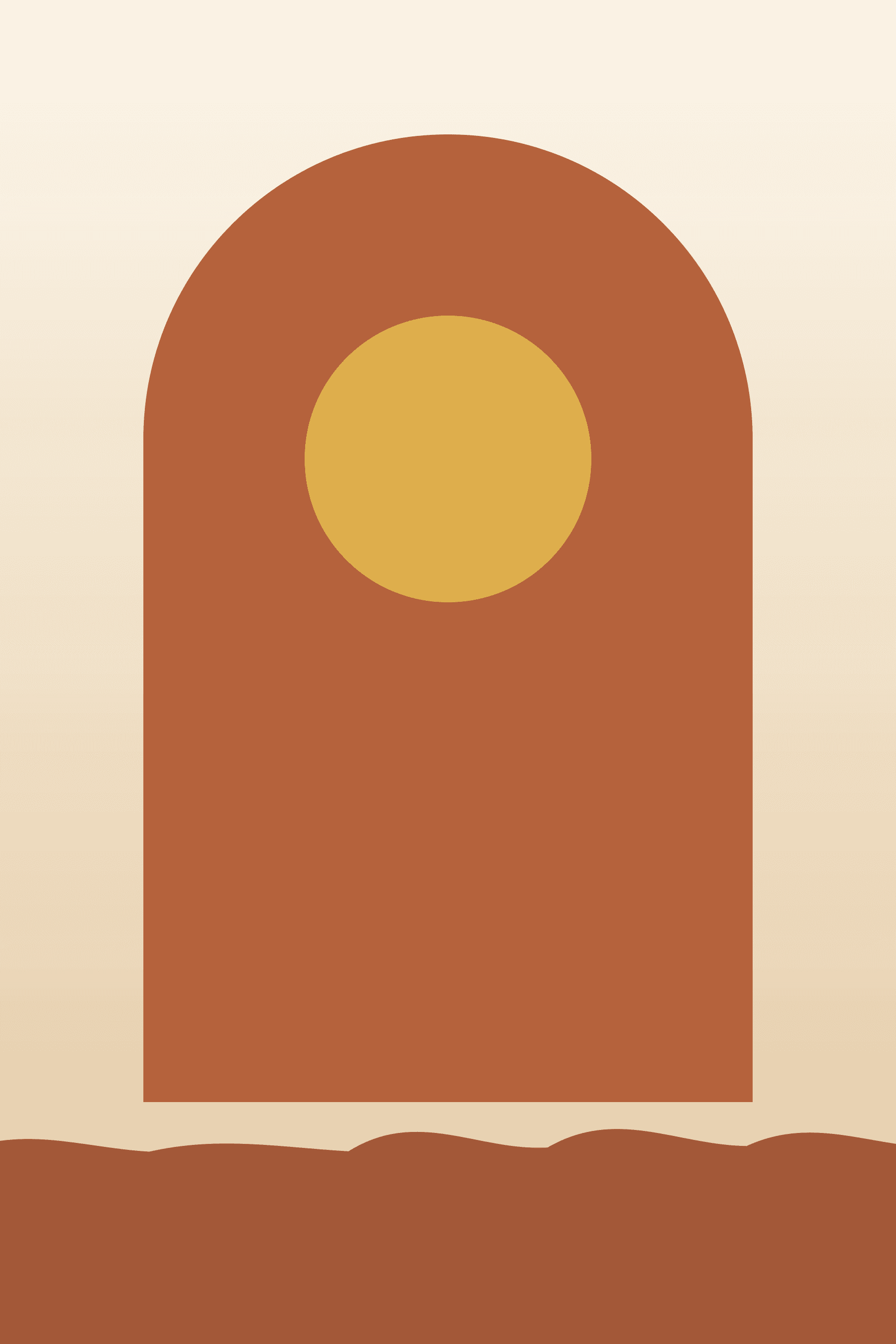 Ochre Arch — Enhanced Matte Paper Framed Poster (in)